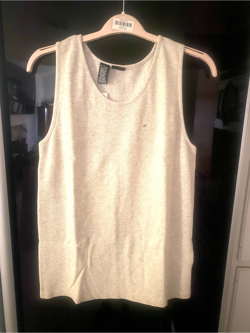 DKNY Light Gray Men’s Tank Top - Minimal Logo